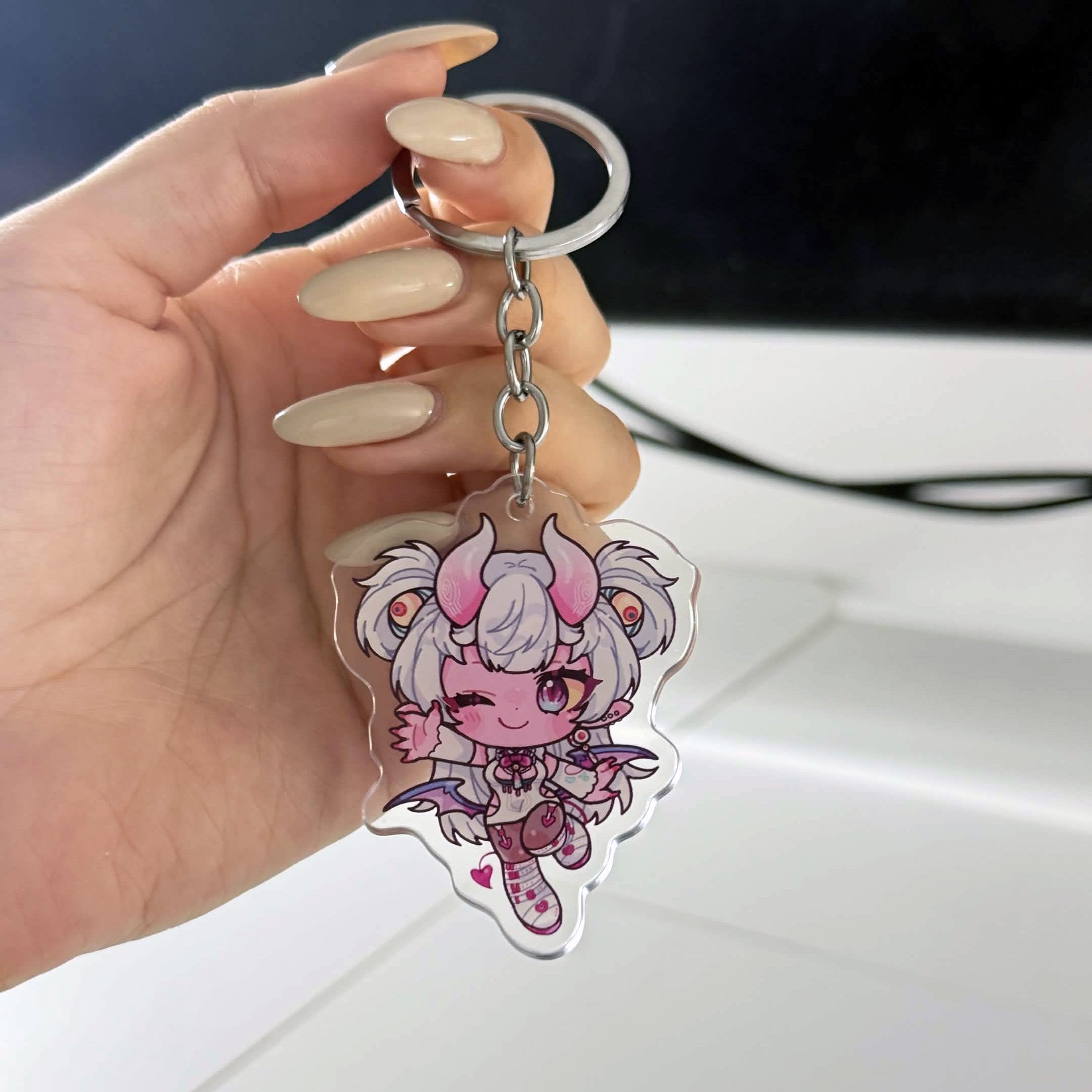 NINERxNINE "Chibi Demon" Acrylic Keychain